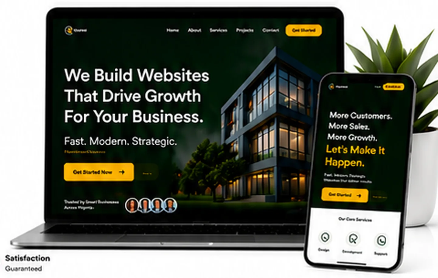 Modern business website mockup by Nergy Web Design