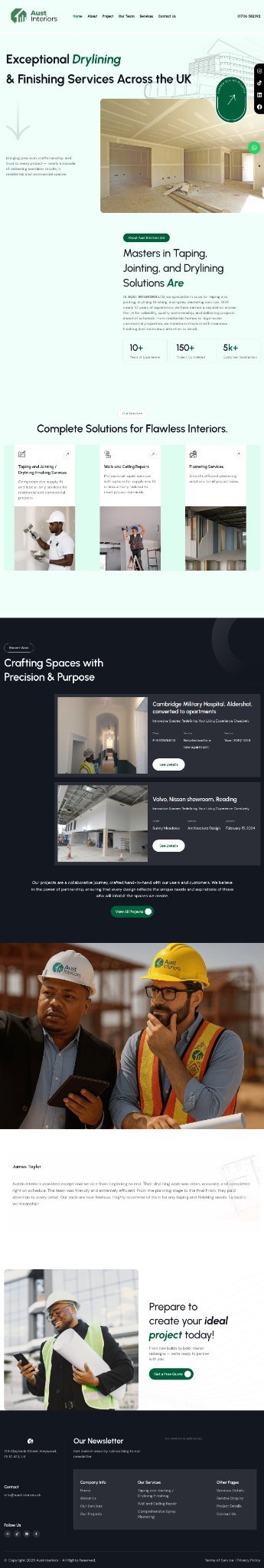 Aust Interiors website designed by Nergy Web Design