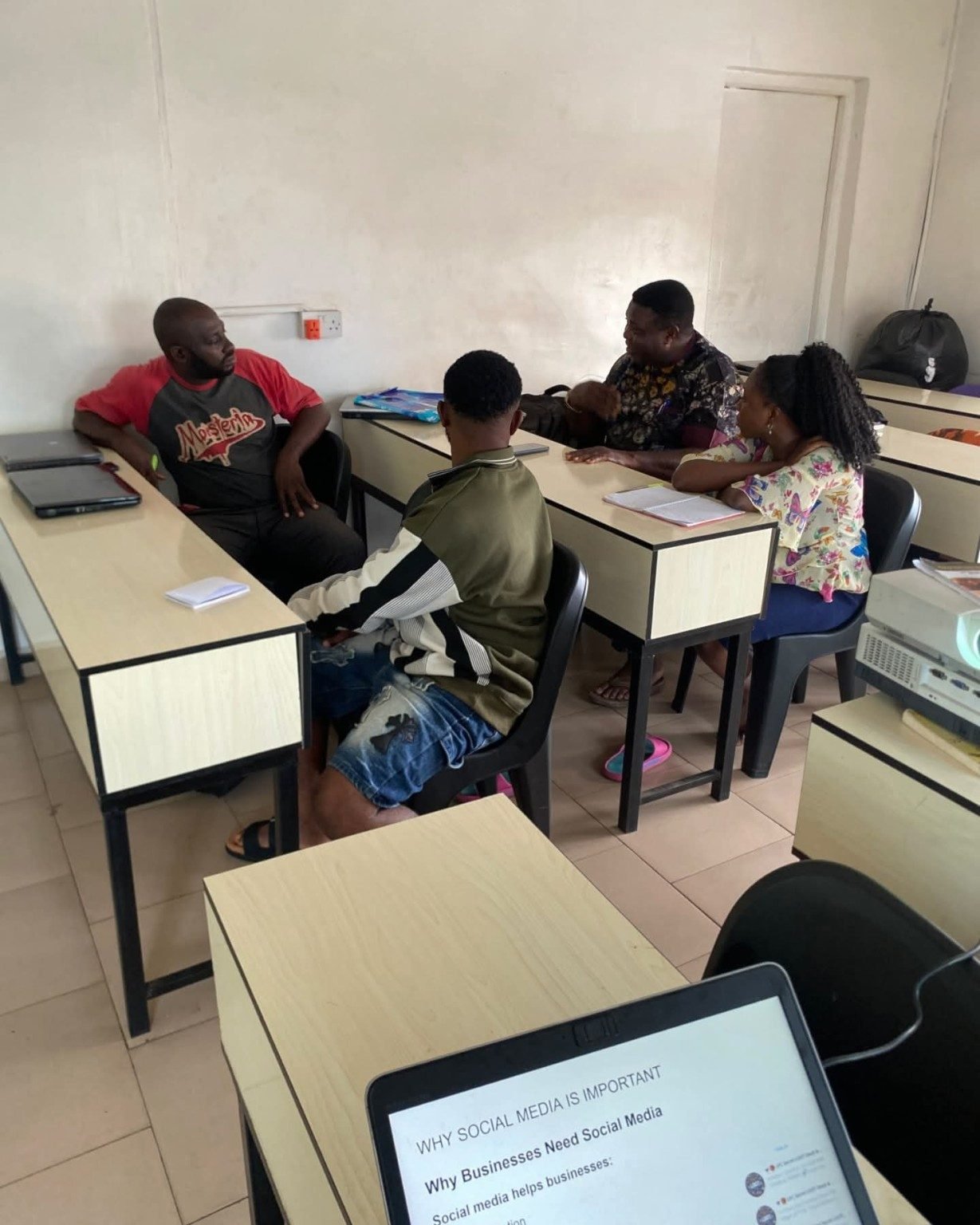 Students seated in the Batch A practical digital marketing class in Enugu