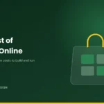 E-commerce website cost in Nigeria shopping bag and price tag illustration