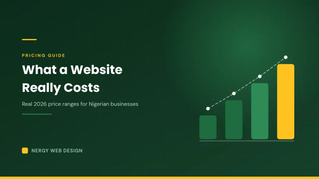 Website design cost in Nigeria 2026 price ranges illustration
