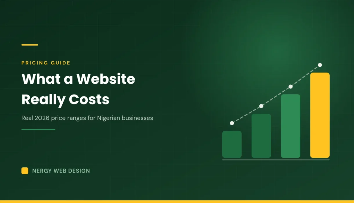 Website design cost in Nigeria 2026 price ranges illustration